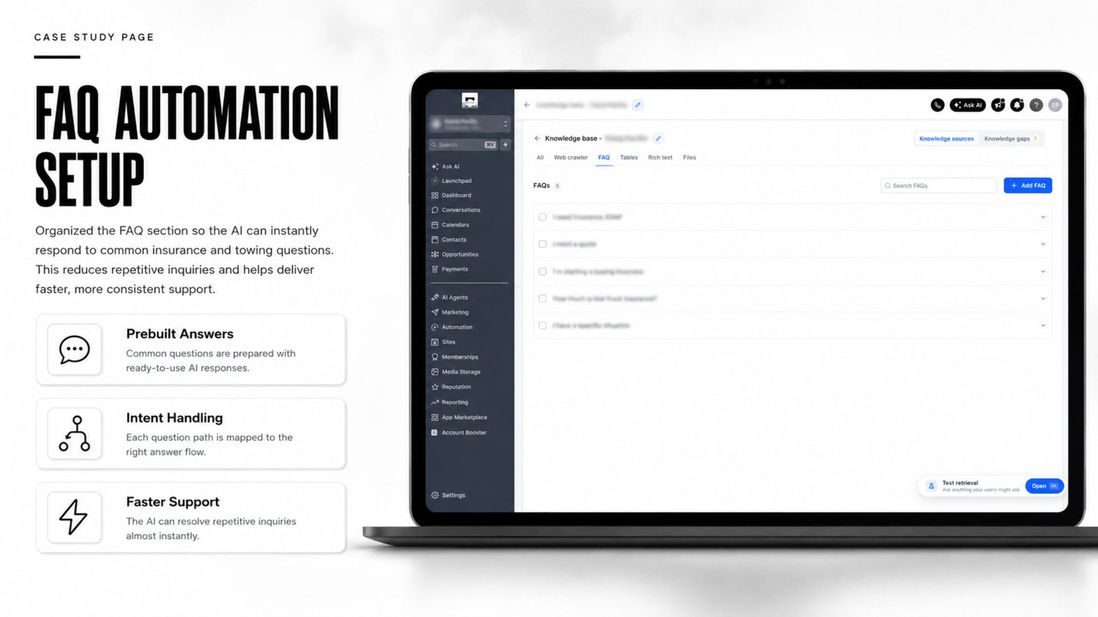 FAQ automation