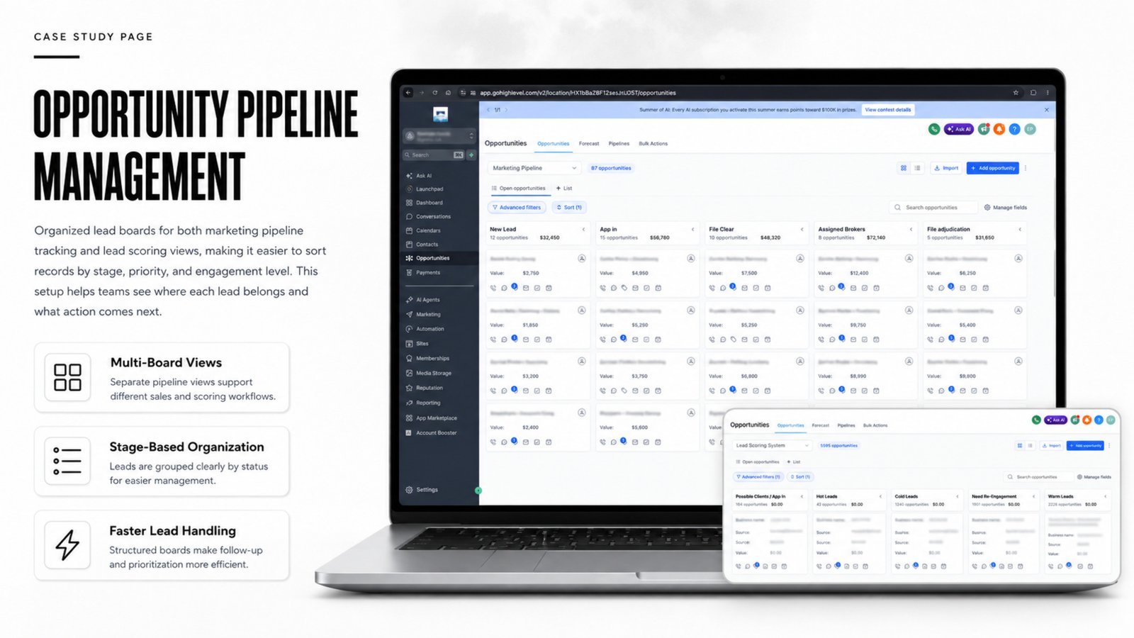 Opportunity pipeline management