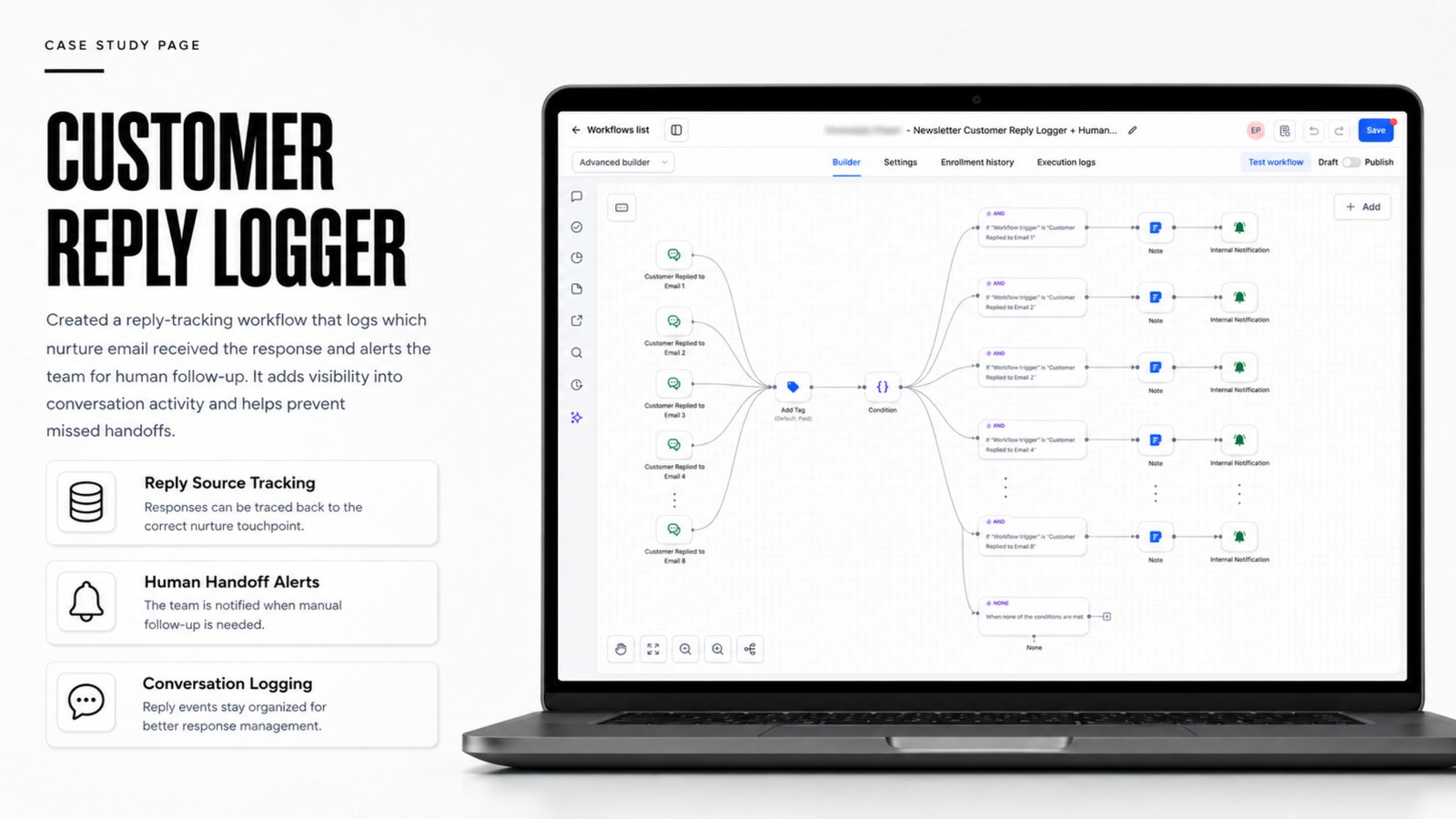Customer reply logger